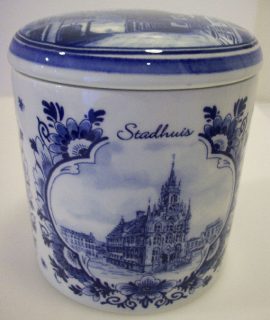 Ceramic Pot For Syrupwaffle  Delft Blue ”Gouda”